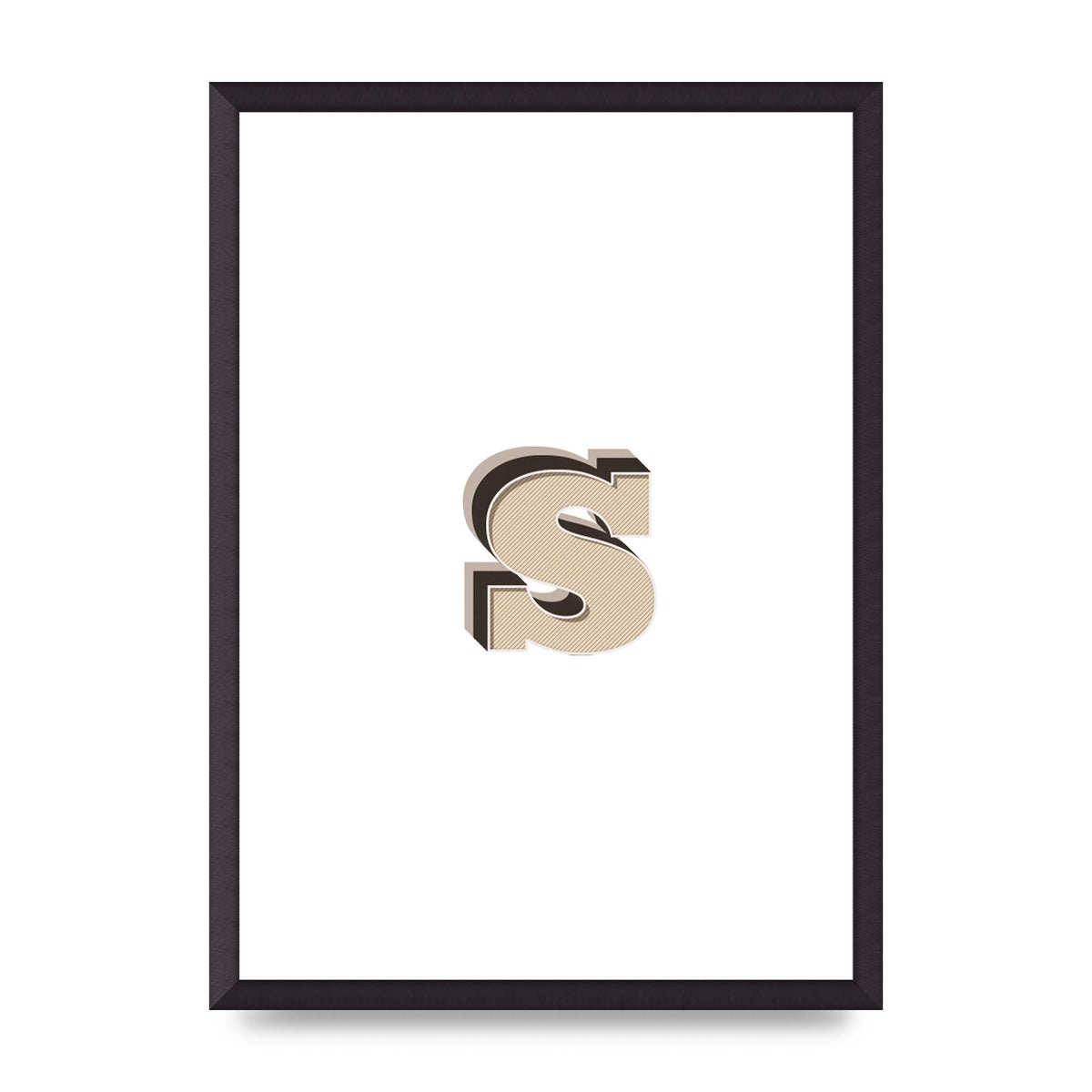 Alphabet Mix Match S" Printed Poster - A2 framed