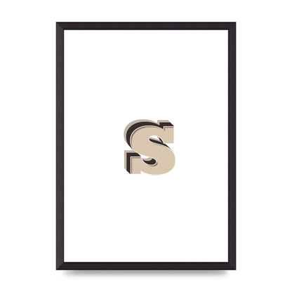 Alphabet Mix Match S" Printed Poster - A2 framed