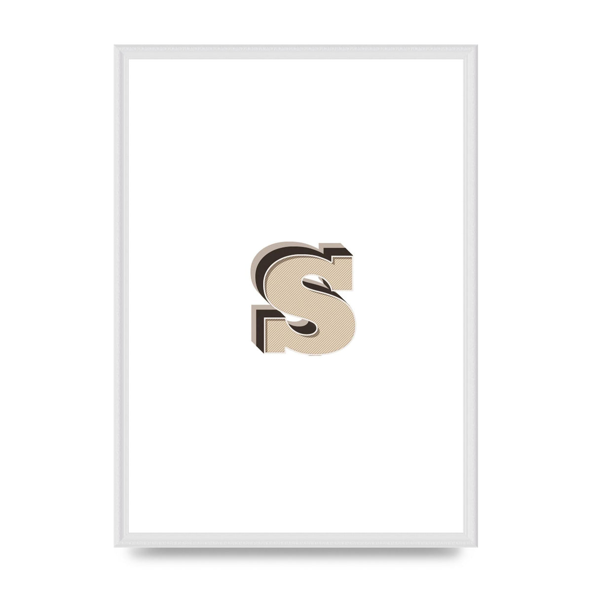 Alphabet Mix Match S" Printed Poster - A2 framed