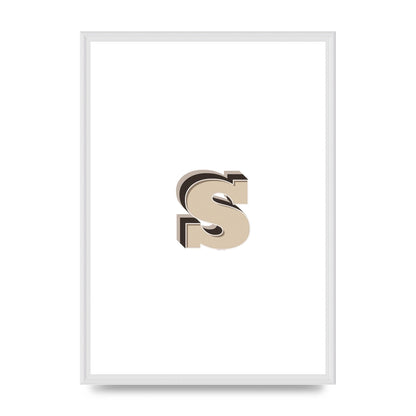 Alphabet Mix Match S" Printed Poster - A2 framed