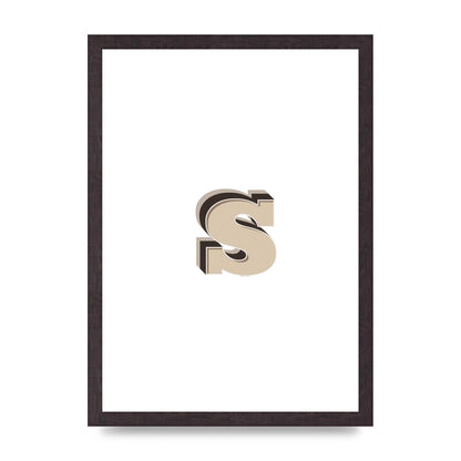 Alphabet Mix Match S" Printed Poster - A3 framed