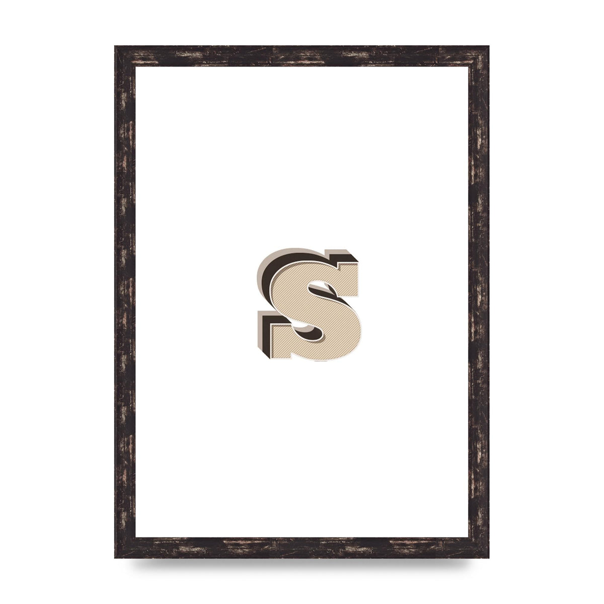 Alphabet Mix Match S" Printed Poster - A3 framed