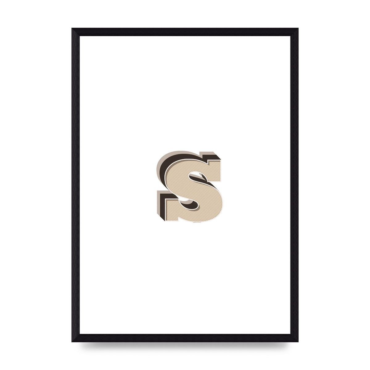 Alphabet Mix Match S" Printed Poster - A3 framed