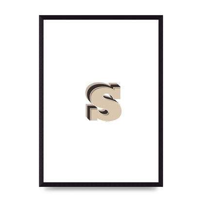 Alphabet Mix Match S" Printed Poster - A3 framed