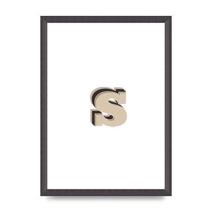 Alphabet Mix Match S" Printed Poster - A3 framed