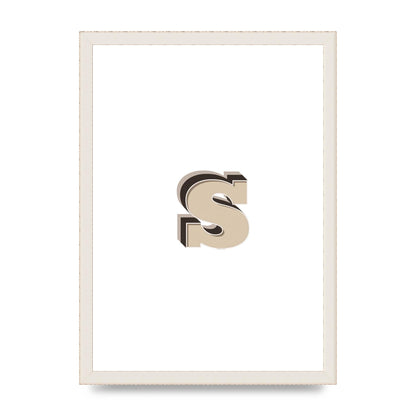 Alphabet Mix Match S" Printed Poster - A3 framed