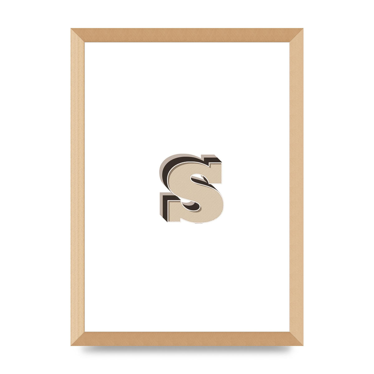 Alphabet Mix Match S" Printed Poster - A3 framed