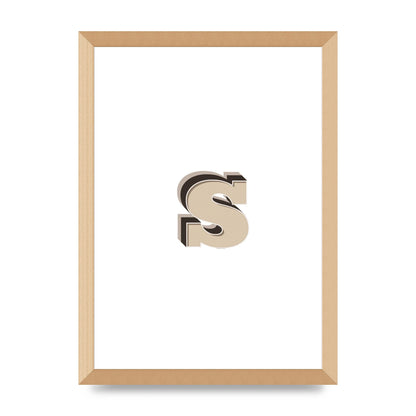 Alphabet Mix Match S" Printed Poster - A3 framed
