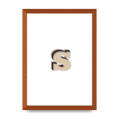 Alphabet Mix Match S" Printed Poster - A3 framed
