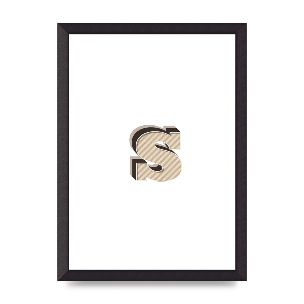 Alphabet Mix Match S" Printed Poster - A3 framed