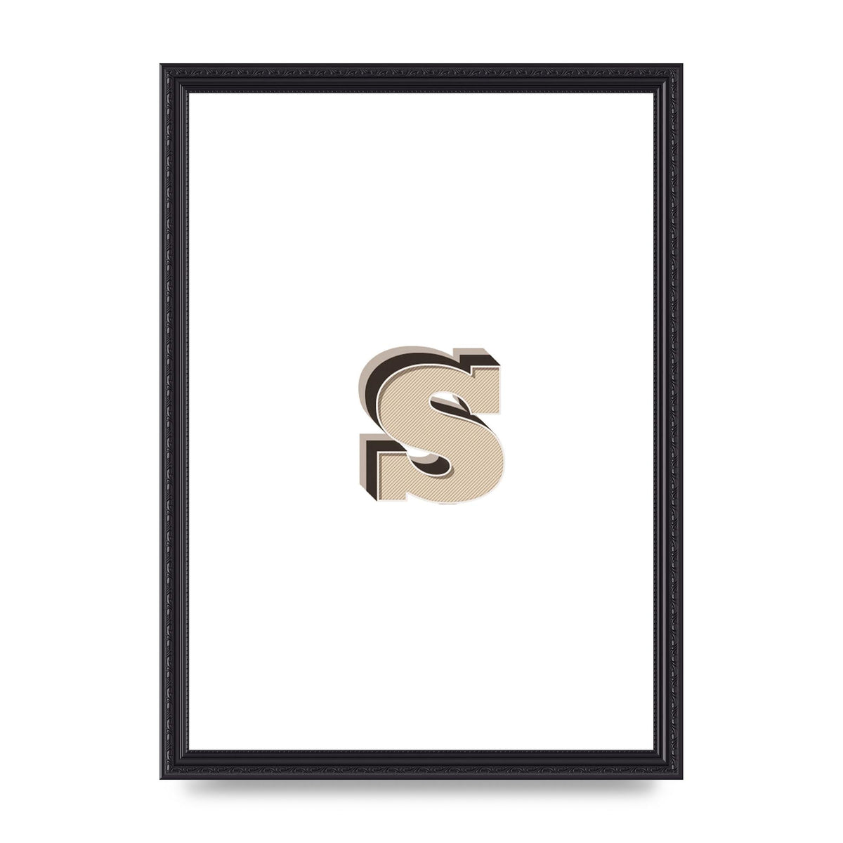 Alphabet Mix Match S" Printed Poster - A3 framed