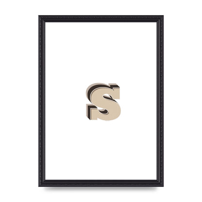 Alphabet Mix Match S" Printed Poster - A3 framed