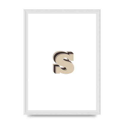 Alphabet Mix Match S" Printed Poster - A3 framed
