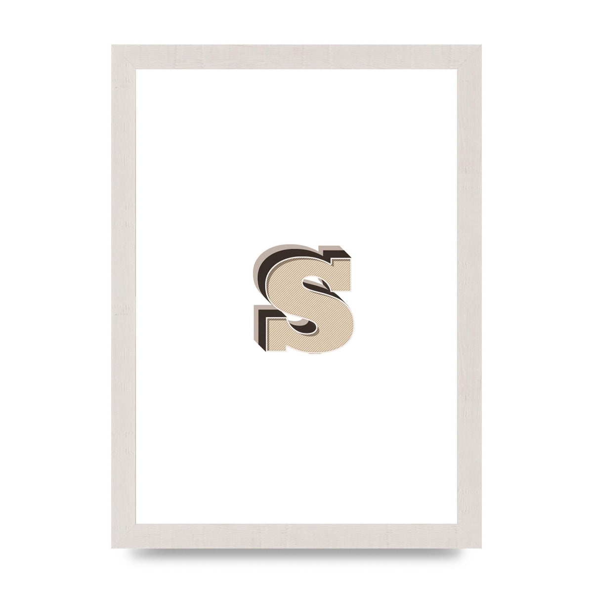 Alphabet Mix Match S" Printed Poster - A4 framed
