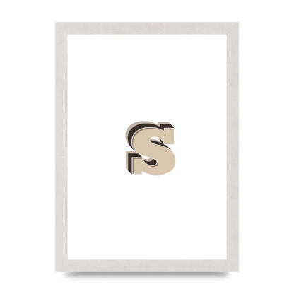 Alphabet Mix Match S" Printed Poster - A4 framed