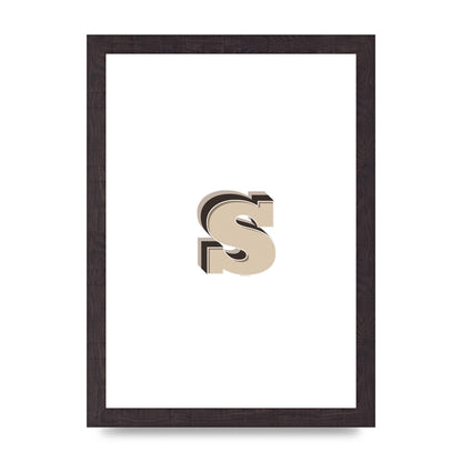 Alphabet Mix Match S" Printed Poster - A4 framed