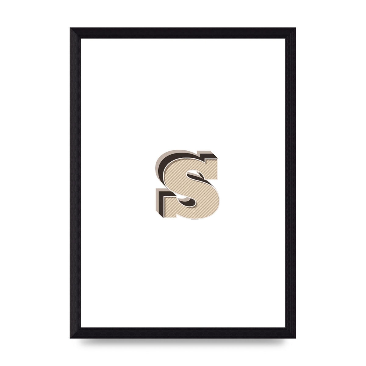 Alphabet Mix Match S" Printed Poster - A4 framed