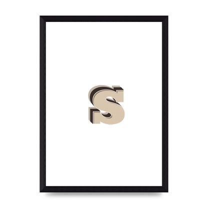 Alphabet Mix Match S" Printed Poster - A4 framed