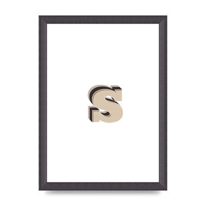 Alphabet Mix Match S" Printed Poster - A4 framed