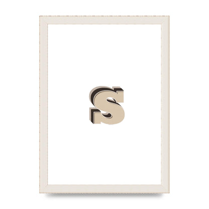 Alphabet Mix Match S" Printed Poster - A4 framed