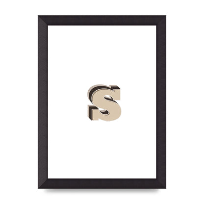 Alphabet Mix Match S" Printed Poster - A4 framed