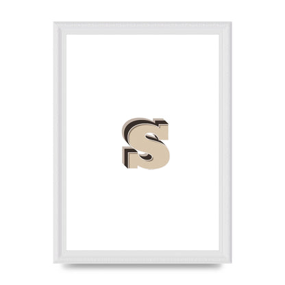 Alphabet Mix Match S" Printed Poster - A4 framed