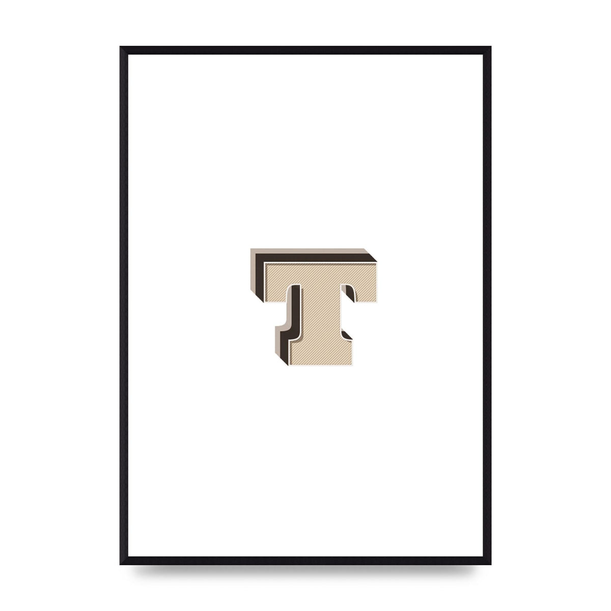 Alphabet Mix Match T" Wall Art - A2 framed