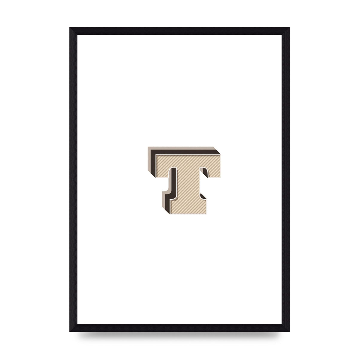 Alphabet Mix Match T" Wall Art - A3 framed