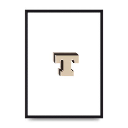 Alphabet Mix Match T" Wall Art - A3 framed