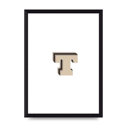 Alphabet Mix Match T" Wall Art - A4 framed