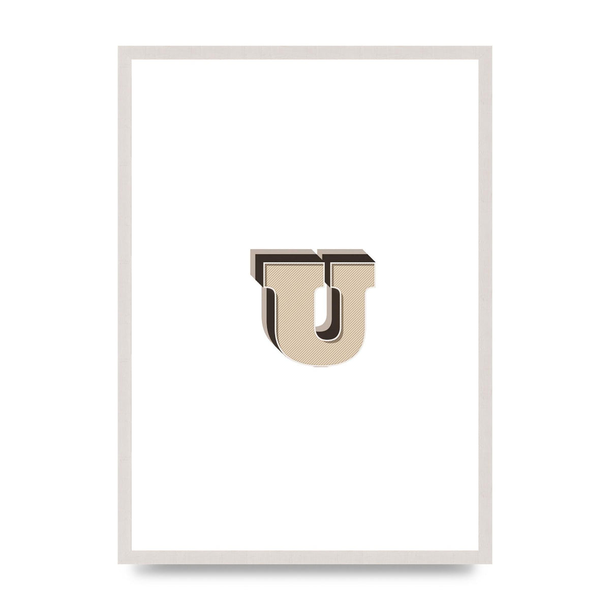 Alphabet Mix Match U" Art For The Home - A2 framed