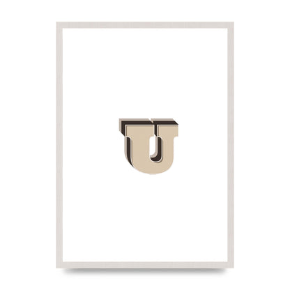 Alphabet Mix Match U" Art For The Home - A2 framed
