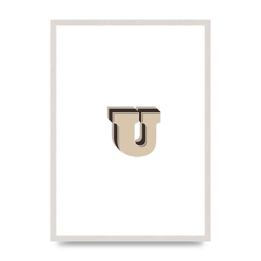 Alphabet Mix Match U" Art For The Home - A2 framed