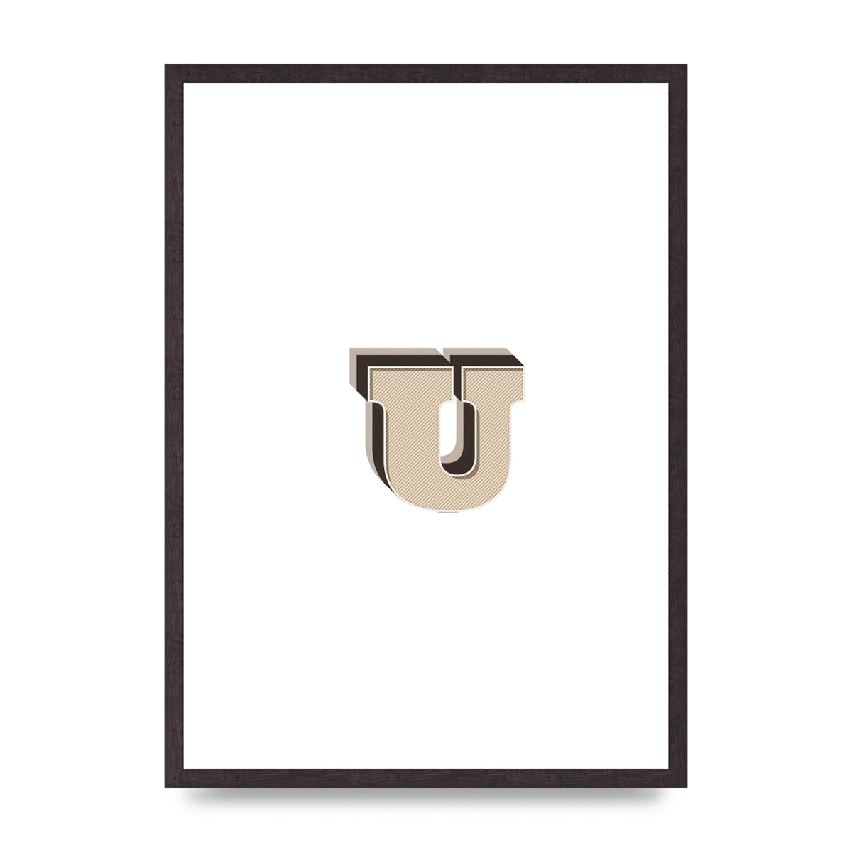 Alphabet Mix Match U" Art For The Home - A2 framed