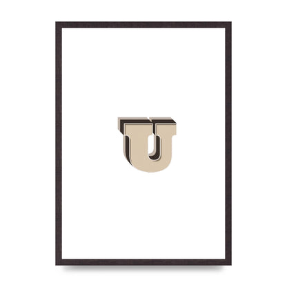 Alphabet Mix Match U" Art For The Home - A2 framed