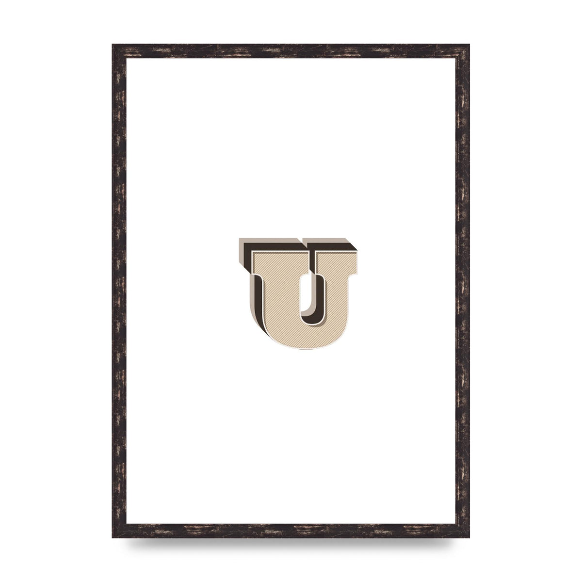 Alphabet Mix Match U" Art For The Home - A2 framed