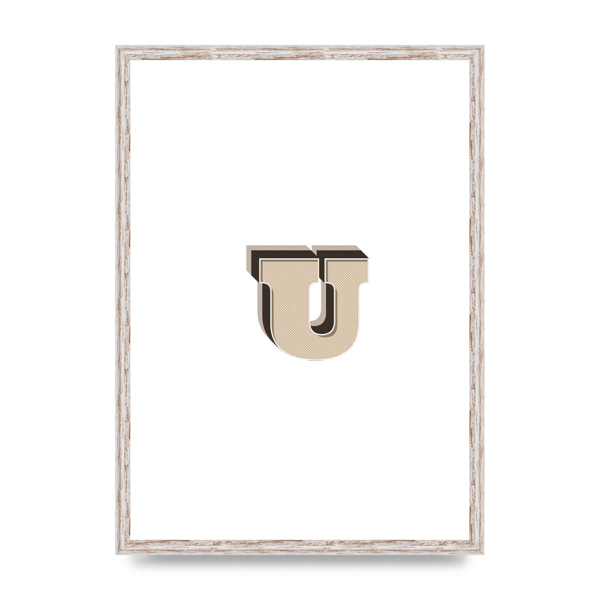 Alphabet Mix Match U" Art For The Home - A2 framed