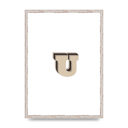 Alphabet Mix Match U" Art For The Home - A2 framed