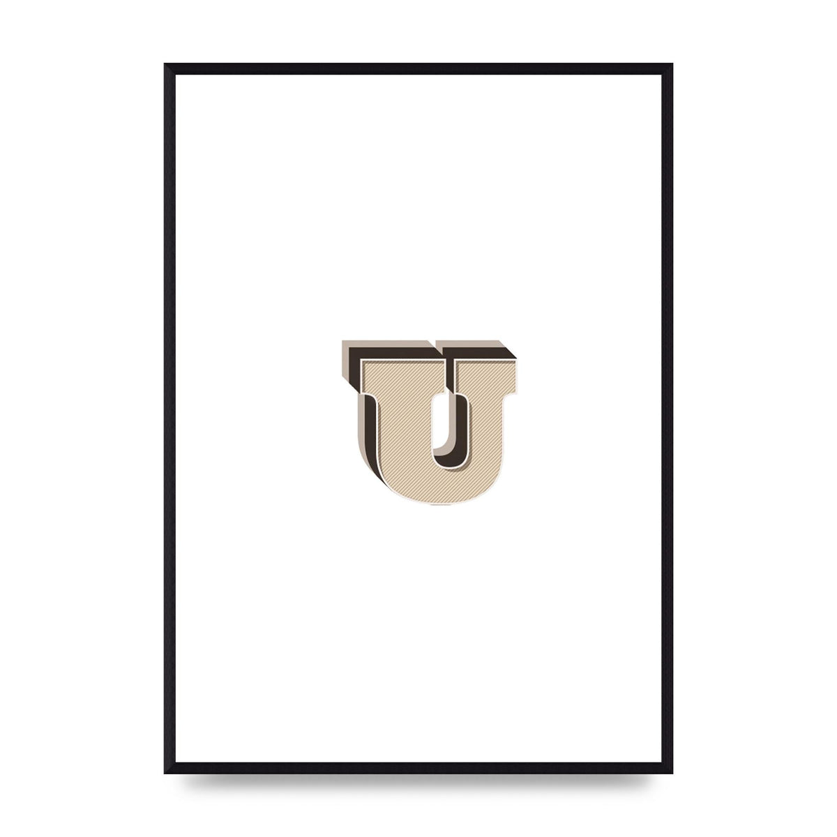 Alphabet Mix Match U" Art For The Home - A2 framed