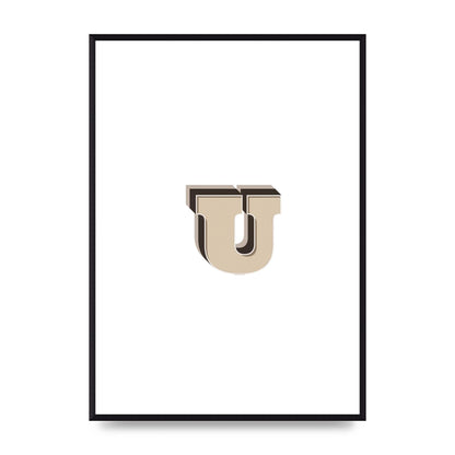 Alphabet Mix Match U" Art For The Home - A2 framed