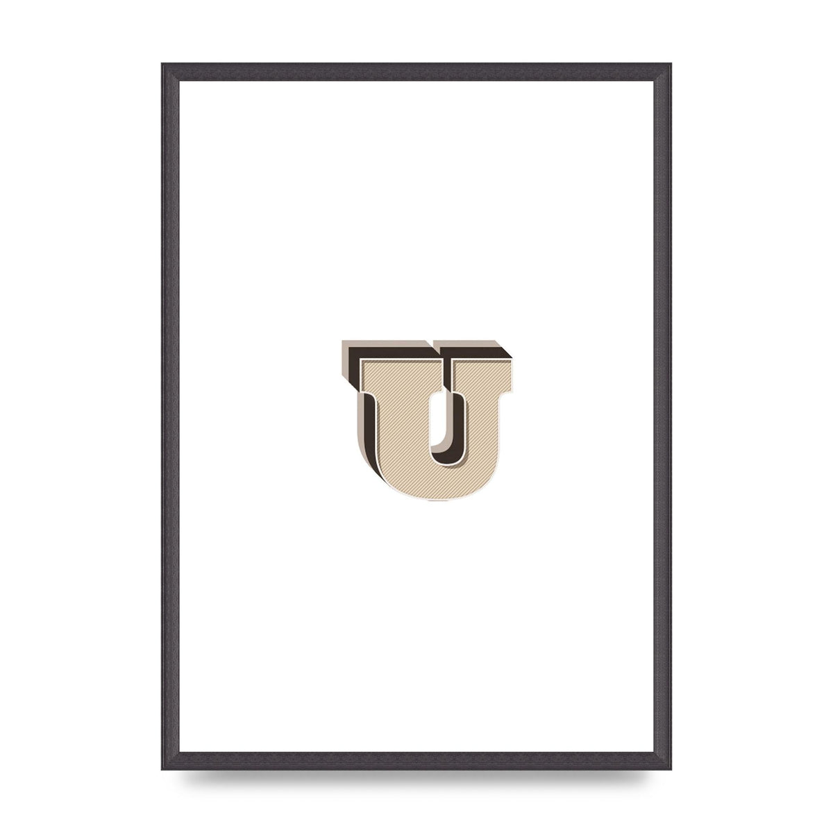 Alphabet Mix Match U" Art For The Home - A2 framed