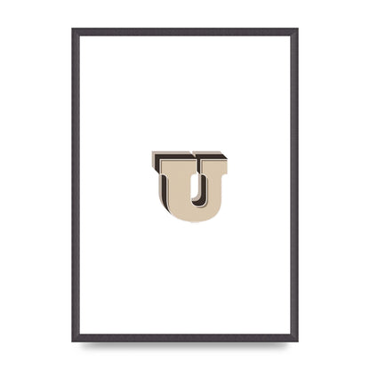 Alphabet Mix Match U" Art For The Home - A2 framed