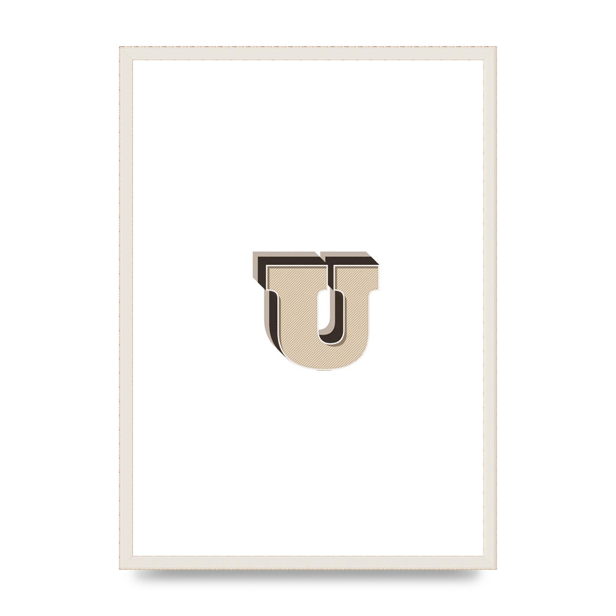 Alphabet Mix Match U" Art For The Home - A2 framed