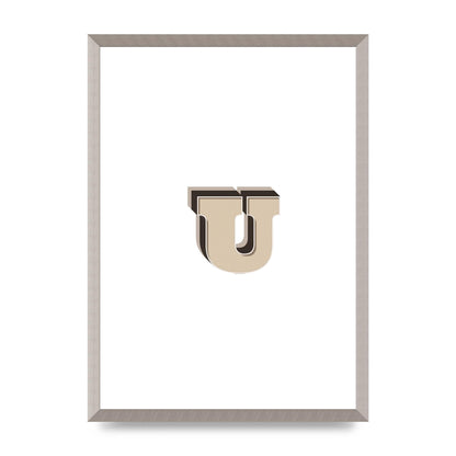 Alphabet Mix Match U" Art For The Home - A2 framed