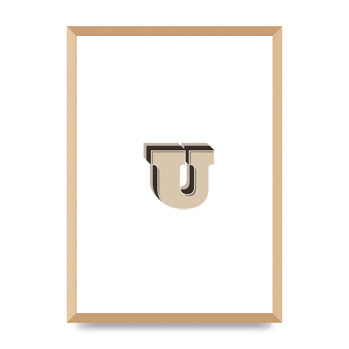Alphabet Mix Match U" Art For The Home - A2 framed