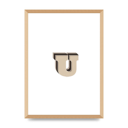 Alphabet Mix Match U" Art For The Home - A2 framed