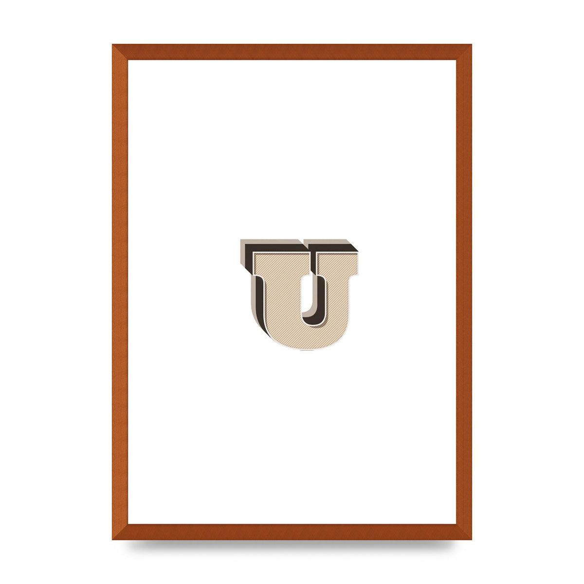 Alphabet Mix Match U" Art For The Home - A2 framed