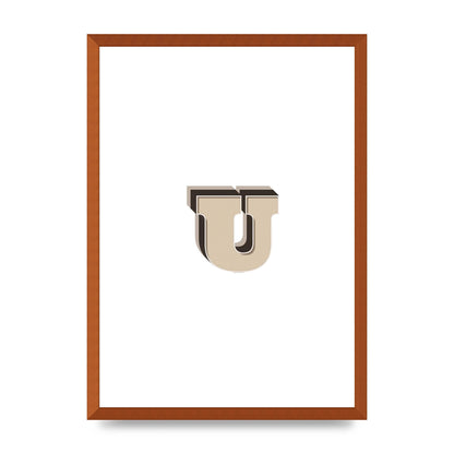Alphabet Mix Match U" Art For The Home - A2 framed