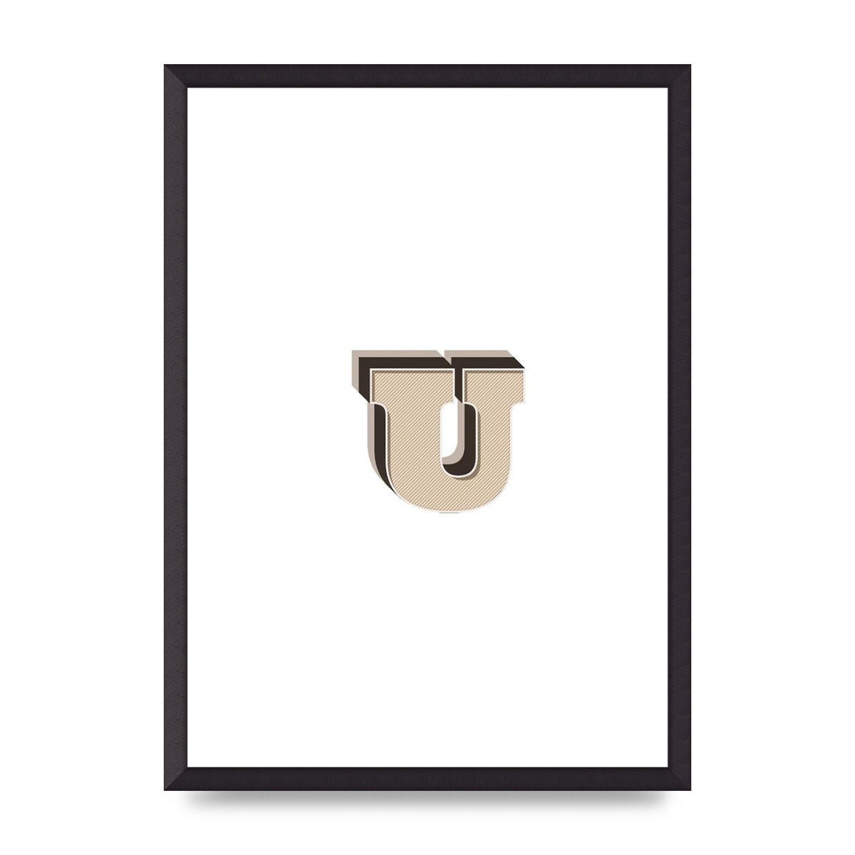 Alphabet Mix Match U" Art For The Home - A2 framed