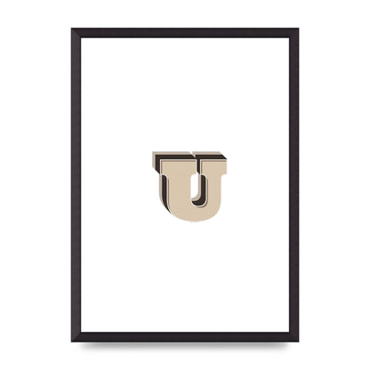 Alphabet Mix Match U" Art For The Home - A2 framed